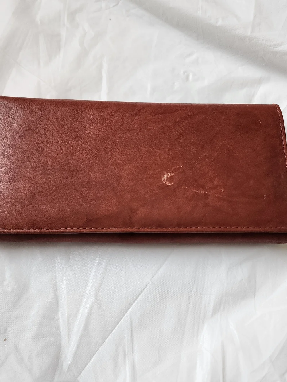 Classic Brown Cowhide Leather Travel Wallet